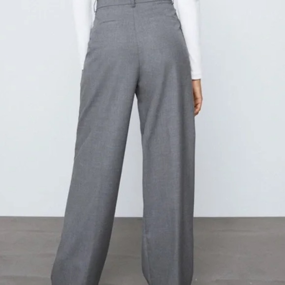 Zara ASYMMETRIC WIDE LEG PANTS - Picture 5 of 6